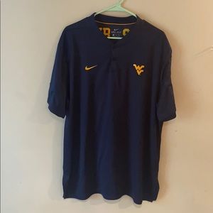 XXL West Virginia Nike Golf Polo- Gold&Blue